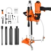 VEVOR Diamond Core Drilling Machine, 0.8–8 in Drilling Diameter, Rolling Dry and Wet Concrete Core Drill Rig with 8 Drill Bits & Wheeled Stand, 3000W 800 RPM Speed, UNC1 1/4–7 Thread