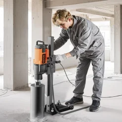 VEVOR Diamond Core Drilling Machine, 10in Wet Concrete Core Drill Rig with Stand Wheels, 750RPM Speed & 1-1/4