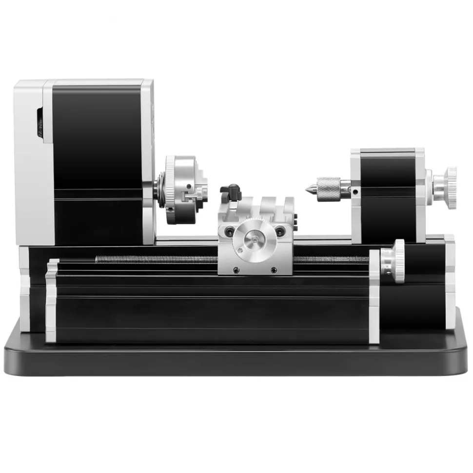 VEVOR Didactical Mini Metal Lathe Machine, 2.76 x 5.12 in, 36W Power Metal Lathe, 20,000 RPM Speed, with 3-jaw Chuck, Aluminum Alloy Handwheel, for Processing Precision Parts Soft Metals Wood Plastics