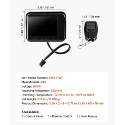 VEVOR Diesel Air Heater Controller, DC5V Universal Diesel Air Heater Controller Thermostat Switch, Parking Heaters Controllers with LCD Display and Remote Control, Fits for 2KW/5KW/8KW Diesels Heaters