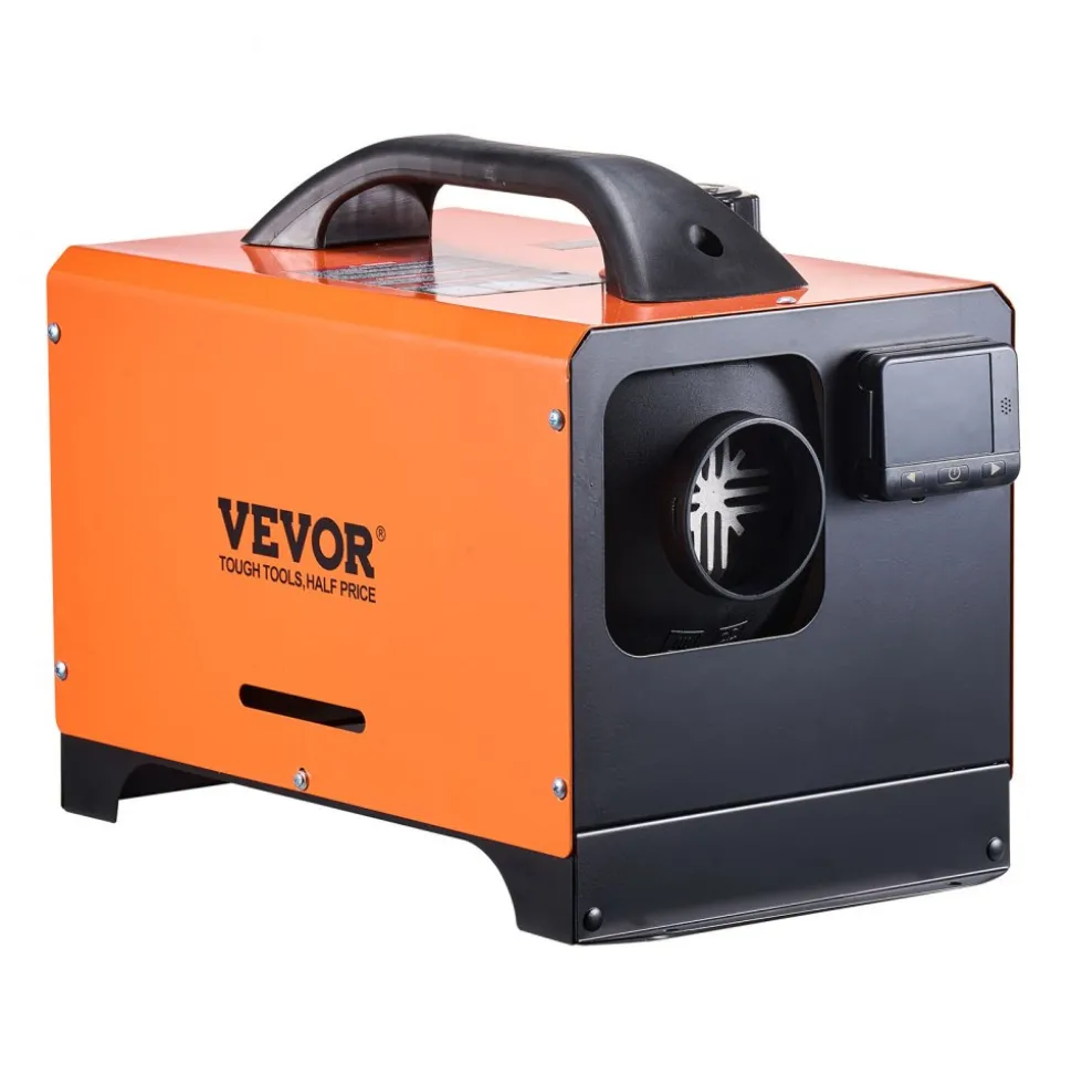 VEVOR Diesel Air Heater, 8 kW DC12-24V, Fast Heating Diesel Parking Heater with Remote Control and Square Color Digital Display, Low Noise, Voice Announcement, for RV, Truck, Camper, Boat and Trailer