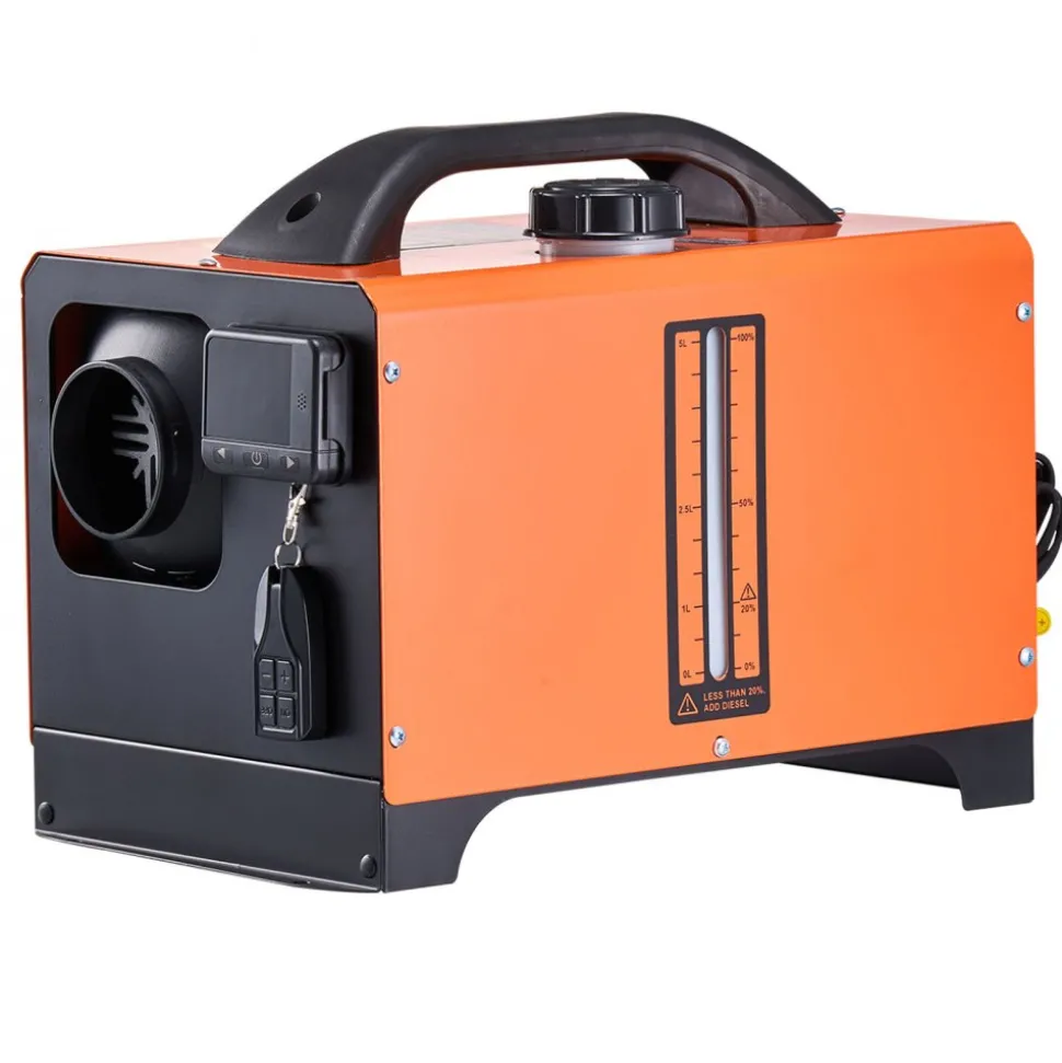 VEVOR Diesel Air Heater, 8 kW DC12-24V, Fast Heating Diesel Parking Heater with Remote Control and Square Color Digital Display, Low Noise, Voice Announcement, for RV, Truck, Camper, Boat and Trailer