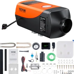 VEVOR Diesel Air Heater, 12V 2KW Diesel Heater with Remote Control and LCD Display, 10L Fuel Tank Diesel Parking Heater, Rapid Heating for RV Trailer Camper Van Boat