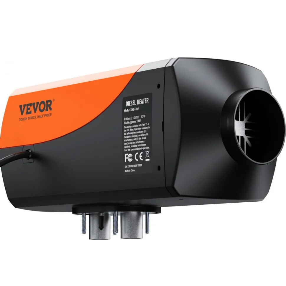VEVOR Diesel Air Heater, 12V 2KW Diesel Heater with Remote Control and LCD Display, 10L Fuel Tank Diesel Parking Heater, Rapid Heating for RV Trailer Camper Van Boat