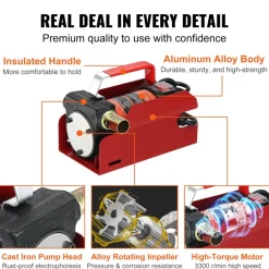 VEVOR Diesel Fuel Transfer Pump Kit  12V 10 GPM DC with Automatic Shut-off Nozzle Hose, Portable Electric Self-Priming Fuel Transfer Extractor Pump Kit  for Diesel, Kerosene, Machine, Transformer Oil
