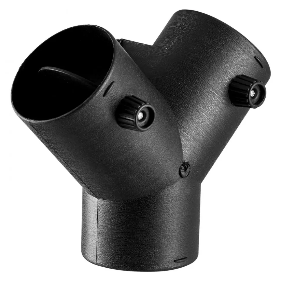 VEVOR Diesel Heater Connector, 3 inch Diesel Heater Duct Connector Accessories, 3-Way Y Branch Diesels Heaters Air Vent Duct with 2 90° Rotatable Valves, Black Joint Connectors for 2KW 5KW 8KW Heaters