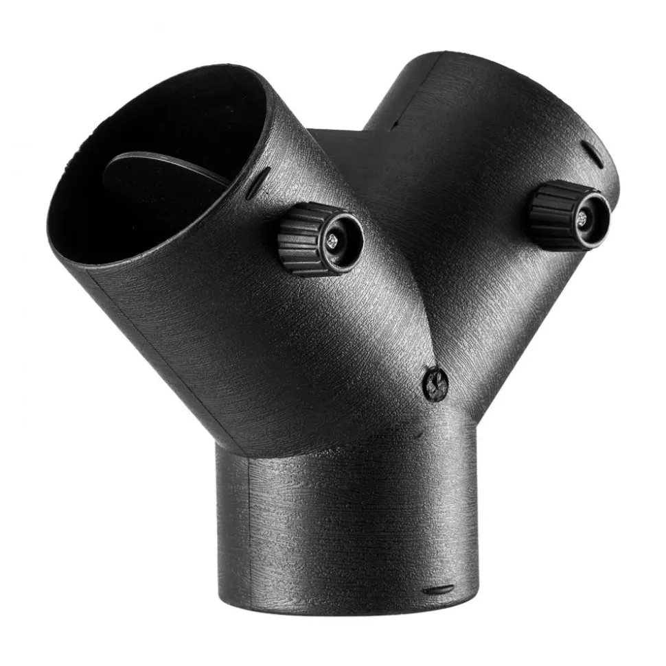 VEVOR Diesel Heater Connector, 3 inch Diesel Heater Duct Connector Accessories, 3-Way Y Branch Diesels Heaters Air Vent Duct with 2 90° Rotatable Valves, Black Joint Connectors for 2KW 5KW 8KW Heaters