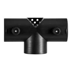 VEVOR Diesel Heater Connector, 2.32 inch Diesel Heater Duct Connector Accessories, T-shape 3 Way Air Vent Connectors with 2 90° Rotatable Valves, Black Joint Connectors for 2KW Diesels Heaters