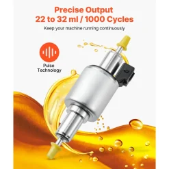 VEVOR Diesel Heater Fuel Pump, 12/24V DC Car Air Heater Diesel Fuel Dosing Pump, 22 to 32ML Air Diesels Parking Heaters Pumps Fits for 2KW 5KW 8KW Diesels Heaters, Quiet Design, Pulse Technology