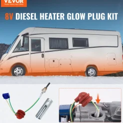 VEVOR Diesel Heater Glow Plug Kit, Ceramic Glow Plug Repair Kit, Air Diesel Parking Heater Part with Removal Fitting Tool, Diesel Heater Rebuild Kit for 2KW/5KW/8KW Diesel Heater Replacement