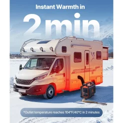 VEVOR Diesel Heater, 8KW, DC 12V/24V, All in One Portable Diesel Air Heater with Remote Control and LCD Screen, Fast Heating Low Noise, 1.2 Gal Fuel Tank for Trucks, Vans, RVs, Campers, and Garages