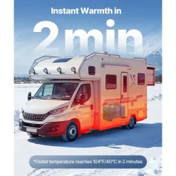 VEVOR Diesel Heater, 8KW, DC 12V/24V, All in One Portable Diesel Air Heater with Remote Control and LCD Display, Fast Heating Low Noise, 1.3 Gal Fuel Tank for Vehicles, RVs, Vans, Tractors and Trucks