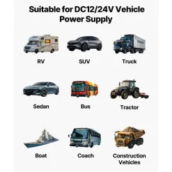 VEVOR Diesel Heater, 8KW, DC 12V/24V, Portable Diesel Air Heater with Remote Control and LCD Screen, Fast Heating Low Noise, 2.6 Gal Large Fuel Tank for Vehicles, Vans, RVs, Campers, and Trucks