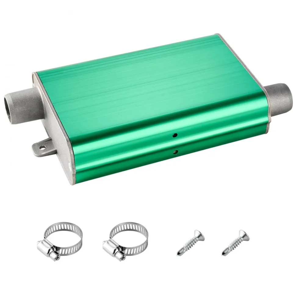 VEVOR Diesel Heater Muffler, 0.94 inch Diesel Heater Muffler Upgrade, Parking Heaters Mufflers Fit with 2 Clamps and Screws, Aluminum Alloy Parking Heaters Noise Reducer for 2KW 5KW 8KW Heaters