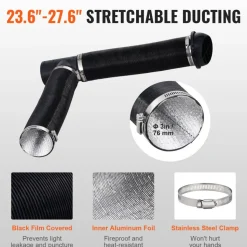 VEVOR Diesel Heater Pipe Ducting Set, 3