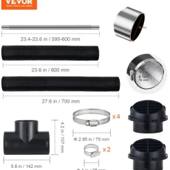 VEVOR Diesel Heater Pipe Ducting Set, 3