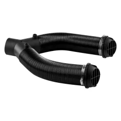 VEVOR Diesel Heater Pipe Duct Vent Kit, 3-inch Heater Pipe Warm Air Outlet Vent Set with Y-Shaped Connector & Air Duct Clamps, Parking Heaters Air Ducts Vent Kit for 5KW 8KW Diesel Heaters, Black
