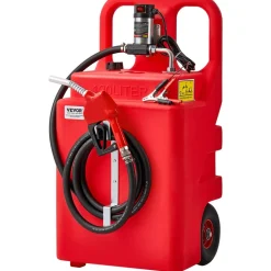 VEVOR Diesel Transfer Tank, 32 Gallon, Portable Kerosene Tank with 12V DC 10GPM Electric Transfer Pump, 13 ft Delivery Hose & Self-sealing Nozzle, Compatible with Diesel & Kerosene