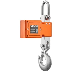 VEVOR Digital Crane Scale, 1100 lbs/500 kg Max Capacity, Heavy Duty Industrial Hanging Scale with Cast Aluminum Case & LCD Display, 0.2 lbs Division & 3 Unit Switch, Auto-Off Setting for Garage