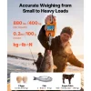 VEVOR Digital Crane Scale, 880 lbs/400 kg Max Capacity, Handheld Hanging Scale with Cast Aluminum Case & LCD Display, 0.2 lbs Division & 3 Unit Switch, Auto-Off Setting for Farm Hunting Fishing, Orange