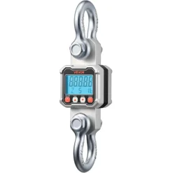 VEVOR Digital Crane Scale, 6600 lbs/3000 kg Max Capacity, Heavy Duty Industrial Hanging Scale with Cast Aluminum Case & LCD Display, 1 lbs Division & 3 Unit Switch, Remote Control for Garage Factory