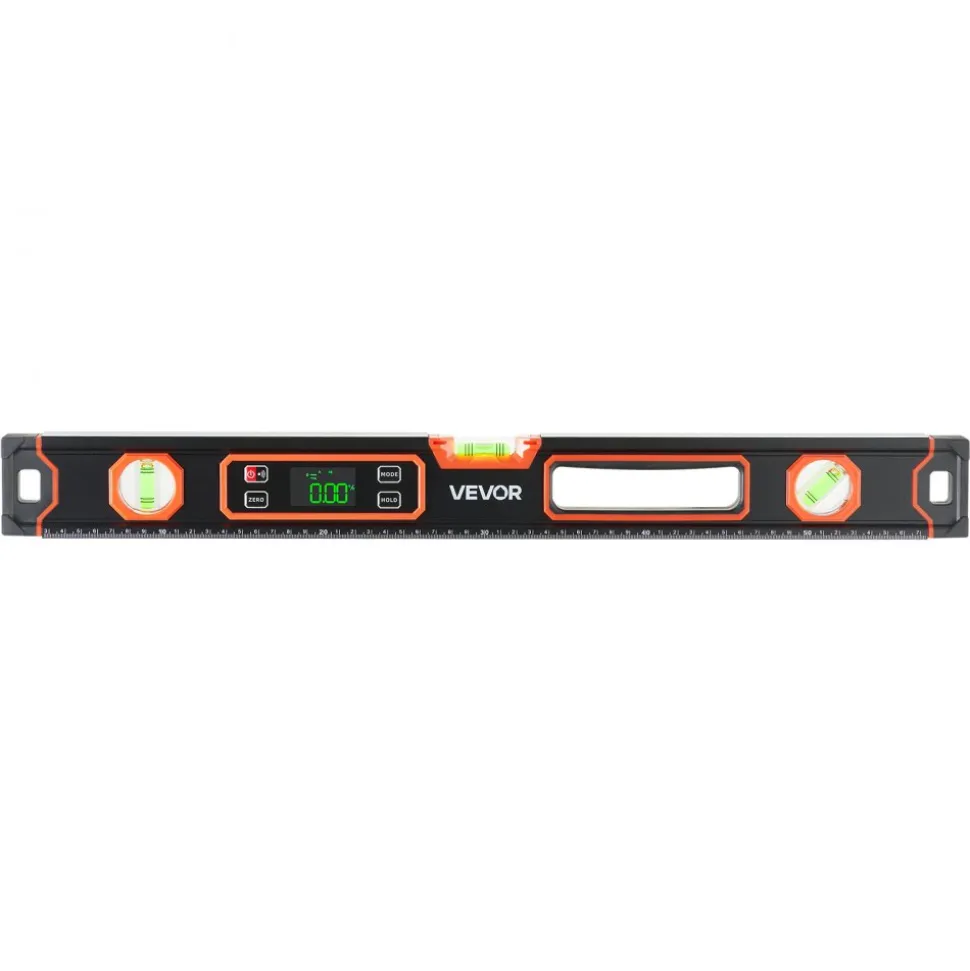 VEVOR Digital Level, 24 in Length, Magnetic Electronic Level with LED Backlit Display, 360° Electronic Leveler Tool with 0°/45°/90° Bubble Vials, IP54 Rating for Construction Carpentry Home Renovation
