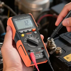 VEVOR Digital Multimeter, 6000-Count TRMS DC/AC Voltmeter Current Tester, Auto-Ranging Multimeter for Current Voltage Resistance Capacitance Temperature Diodes Continuity Low Impedance Measurment