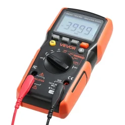 VEVOR Digital Multimeter, 4000-Count TRMS Voltmeter Ohmmeter, 1000V AC/DC Voltage Tester with Switchable Auto/Manual Range for Voltage, Resistance, and Continuity Measurment