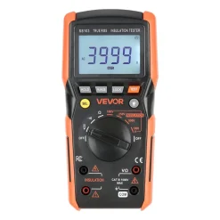 VEVOR Digital Multimeter, 4000-Count TRMS Voltmeter Ohmmeter, 1000V AC/DC Voltage Tester with Switchable Auto/Manual Range for Voltage, Resistance, and Continuity Measurment