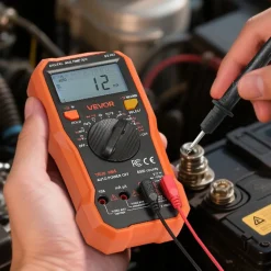 VEVOR Digital Multimeter, 6000-Count TRMS DC/AC Voltmeter Current Tester, Professional NCV Multimeter for Current Voltage Resistance Capacitance Duty-Cycle Tempetature Diodes Continuity Live Wire Test