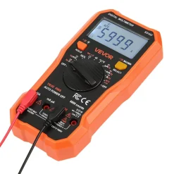VEVOR Digital Multimeter, 6000-Count TRMS DC/AC Voltmeter Current Tester, Professional NCV Multimeter for Current Voltage Resistance Capacitance Duty-Cycle Tempetature Diodes Continuity Live Wire Test