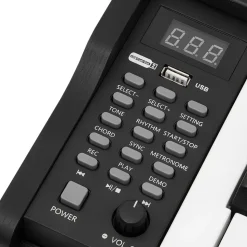 VEVOR Digital Piano 88 Keys Semi Weighted Full Size Keyboard Stand Black, for Beginners, 600 Tones, 600 Rhythms, Electric Piano, with Sustain Pedal, Speaker, Headphone Jack, USB/MIDI, Power Adapter