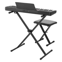 VEVOR Digital Piano 61 Keys Semi Weighted Keyboard Portable Stand Bench, for Beginners, 128 Tones, 128 Rhythms, Dual Power Supply Electronic Piano, with Pedal, Headphone Jack, USB/MIDI, Music Stand