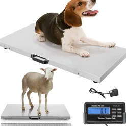 VEVOR Digital Postal Scale, 0.2 lbs Dual Accuracy, 1100 lbs Commercial Weight Scale with Hold/Tare Function & LCD Display, Fit for Packages, Postage, Luggage, Battery and Power Adapter Included