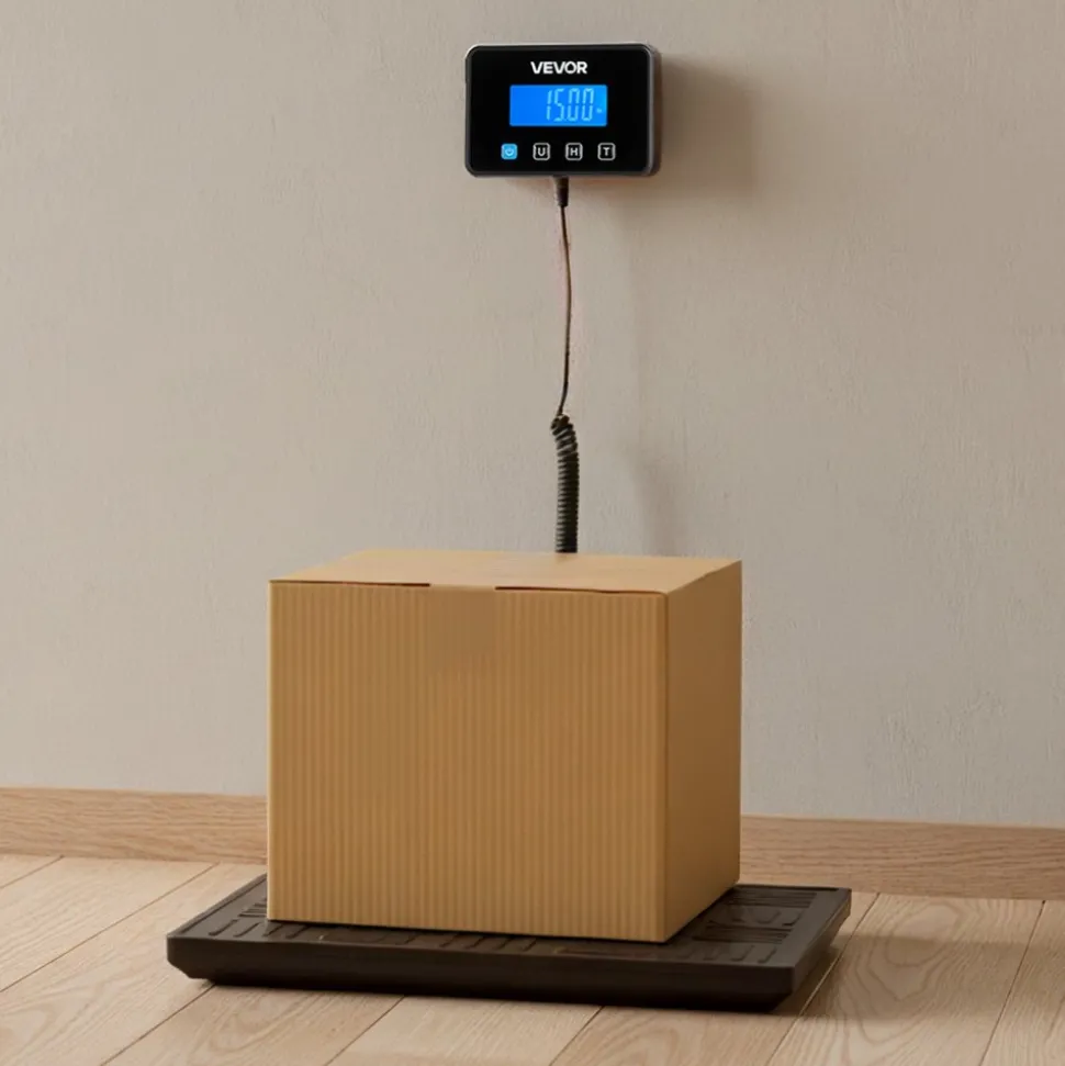 VEVOR Digital Postal Scale, 0.7 oz/3.5 oz Dual Accuracy, 660 lbs Commercial Weight Scale with Hold/Tare Function & LCD Display, Fit for Packages, Postage, Luggage, Battery & Charging Cable Included