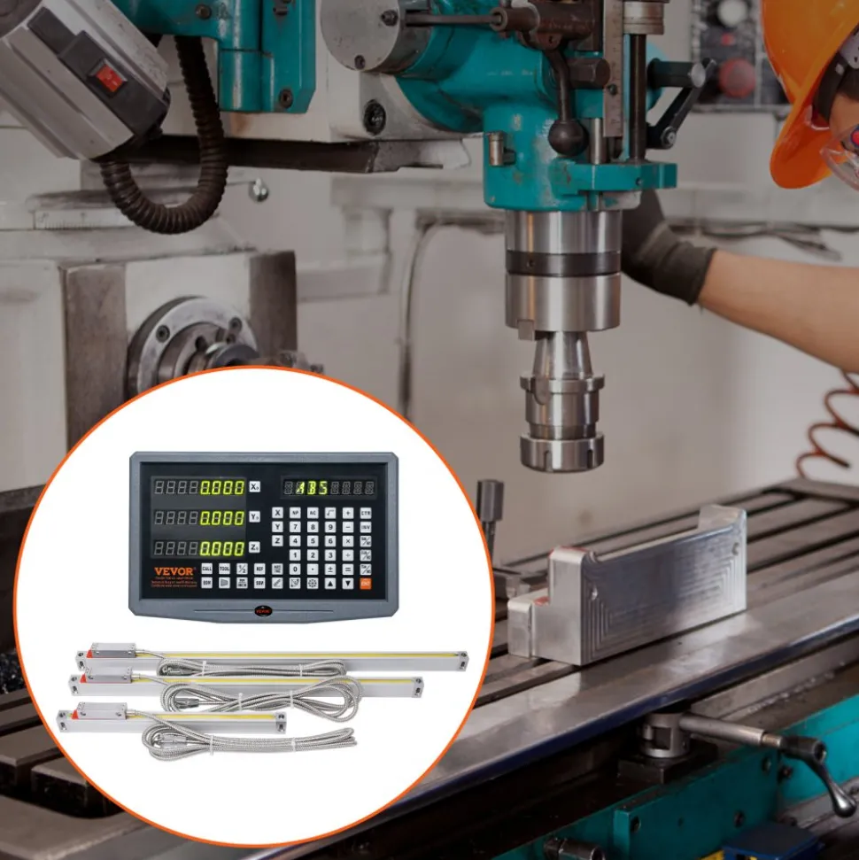 VEVOR Digital Readout 10'' & 20'' & 24'' Linear Scale 3 Axis DRO Display Kit