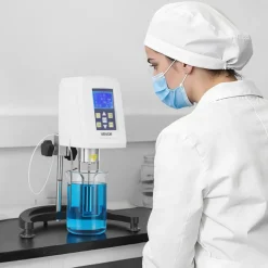 VEVOR Digital Rotary Viscometer, 10-100,000 mPa.s(cP), ±2% Accuracy, 100-240V Digital Rotational Viscosity Meter with 4 Rotors and Temperature Probe, LCD Display, Lab Viscometer for Fluid Testing