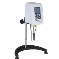 VEVOR Digital Rotary Viscometer, 10-100,000 mPa.s(cP), ±2% Accuracy, 100-240V Digital Rotational Viscosity Meter with 4 Rotors and Temperature Probe, LCD Display, Lab Viscometer for Fluid Testing