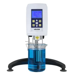 VEVOR Digital Rotary Viscometer, 10-100,000 mPa.s(cP), ±2% Accuracy, 100-240V Digital Rotational Viscosity Meter with 4 Rotors and Temperature Probe, LCD Display, Lab Viscometer for Fluid Testing