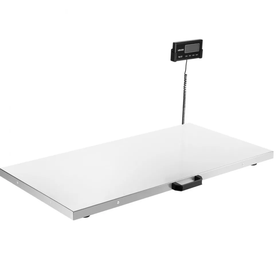 VEVOR Digital Shipping Scale, 0.1 lbs High Accuracy, 660 lbs Postal Scale with LCD Display, Hold/Tare Function & AC/DC Power Supply, Fit for Packages, Postage, Luggage, Battery & Adapter Included