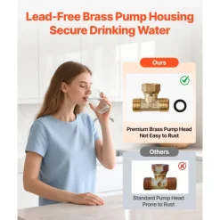 VEVOR Digital Smart Instant Hot Water Recirculating Pump Kit, with Built-in Thermostat, Timer, Digital Screen, Under Sink Recirculation Circulation Circulator Pump System, for House Water Heaters