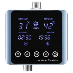 VEVOR Digital Smart Instant Hot Water Recirculating Pump Kit, with Built-in Thermostat, Timer, Digital Screen, Under Sink Recirculation Circulation Circulator Pump System, for House Water Heaters