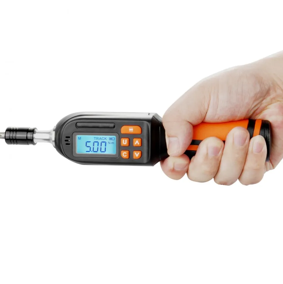 VEVOR Digital Torque Screwdriver, 1/4" Drive Screwdriver Torque Wrench, Electrician Torque Screwdriver with LCD, 2.65-70.67 in-lbs Torque Range, 0.01 N.m Increment Torque Screwdriver with Bits & Case