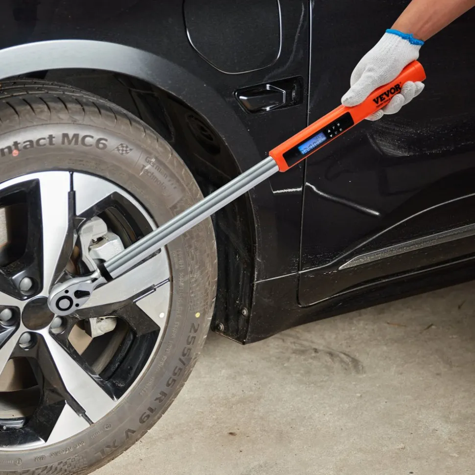 VEVOR Digital Torque Wrench, 1/2" Drive Electronic Torque Wrench, Torque Wrench Kit 25-250ft.lb/34-340n.m Torque Range Accurate to ±2%, 3-Mode Adjustable Torque Wrench Set with LED Buzzer Calibration