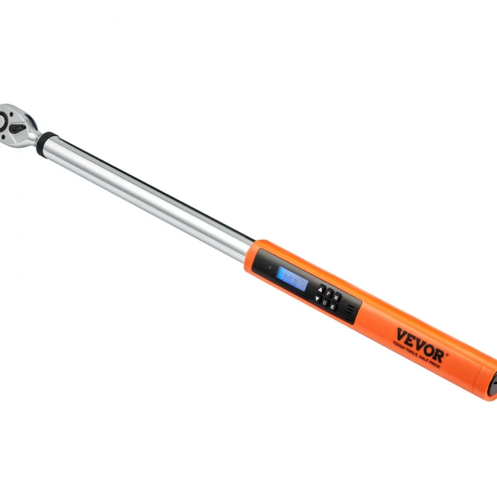 VEVOR Digital Torque Wrench, 1/2" Drive Electronic Torque Wrench, Torque Wrench Kit 25-250ft.lb/34-340n.m Torque Range Accurate to ±2%, 3-Mode Adjustable Torque Wrench Set with LED Buzzer Calibration