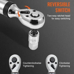 VEVOR Digital Torque Wrench, 3.7-37ft.lb/5-50n.m 3/8