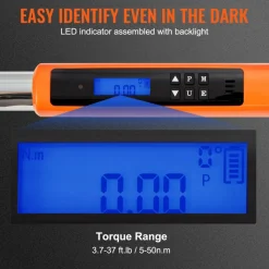 VEVOR Digital Torque Wrench, 3.7-37ft.lb/5-50n.m 3/8