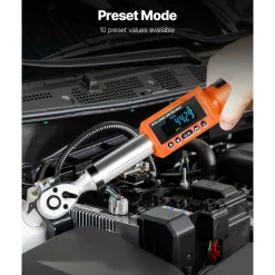 VEVOR Digital Torque Wrench, 3/8 Inch Drive, 0-99.57 lbf-ft / 0-135 N.m, 72-Tooth, ±2% High Accuracy Electronic Torque Wrench with Preset Value, Buzzer and LED Notification, for Automotive Motorcycle