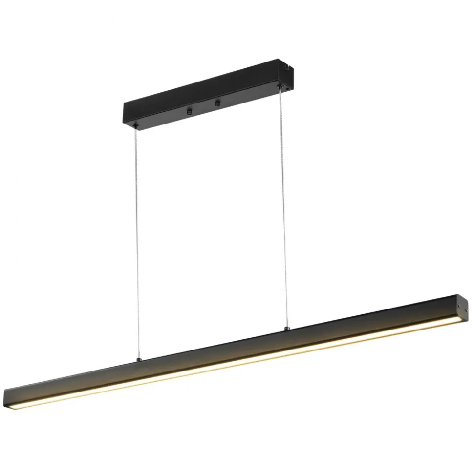 VEVOR Dimmable Linear Pendant Light, 20W, 47 in LED Linear Light Fixture Chandelier with Acrylic Lampshade 3000K / 4000K / 6500K Color Temperature Adjustable Height, for Dining Room Kitchen Island