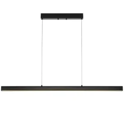 VEVOR Dimmable Linear Pendant Light, 20W, 47 in LED Linear Light Fixture Chandelier with Acrylic Lampshade 3000K / 4000K / 6500K Color Temperature Adjustable Height, for Dining Room Kitchen Island